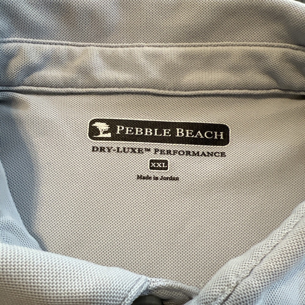 Pebble Beach Mens Short Sleeve Dry-Luxe Performance Polo Black/Gray XXL‎ - Picture 5 of 6